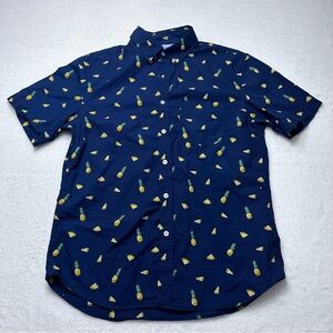 Banana Republic Navy Pineapple Print Shirt